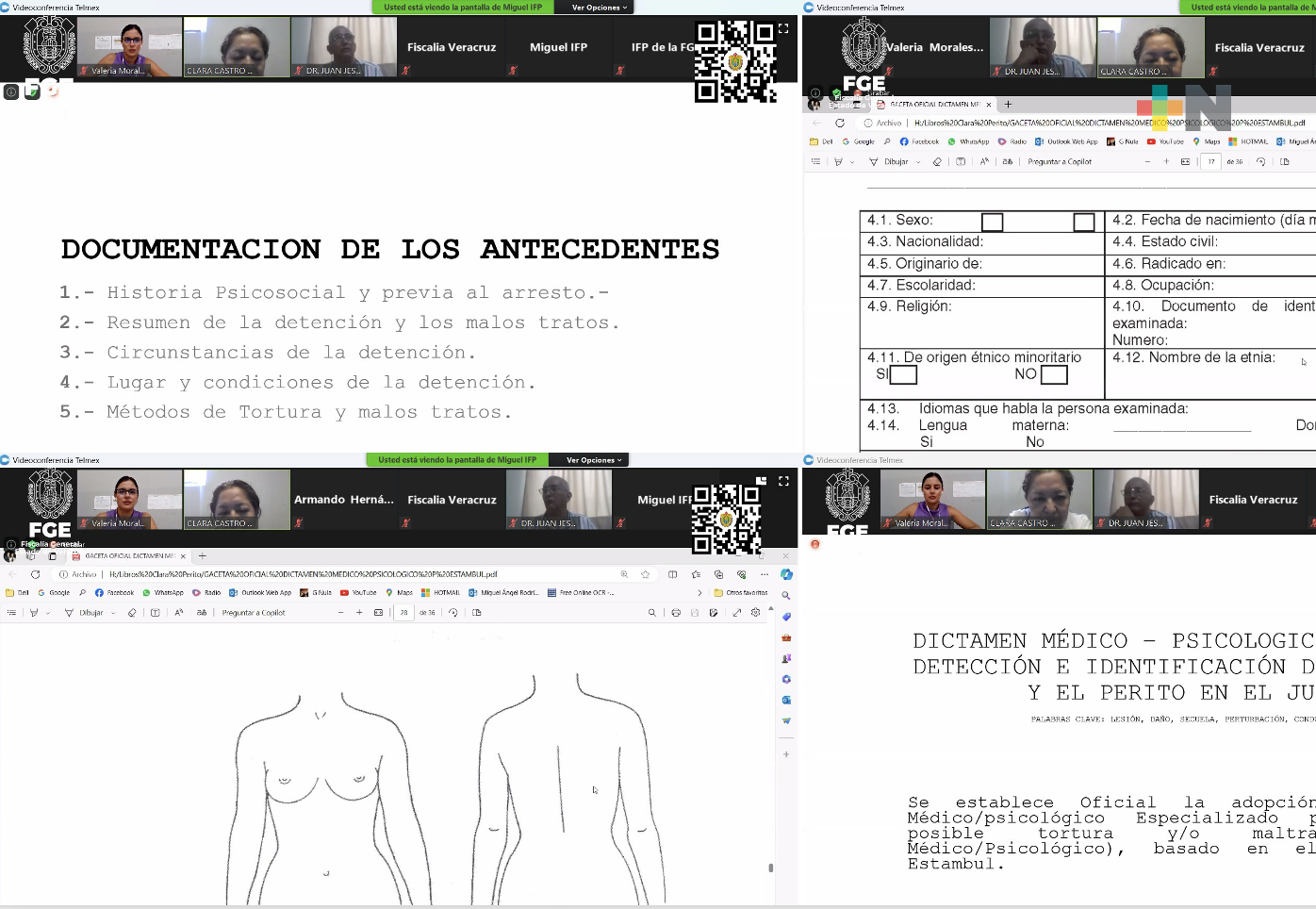 FGE capacita a peritos en medidas de detención e identificación de la tortura